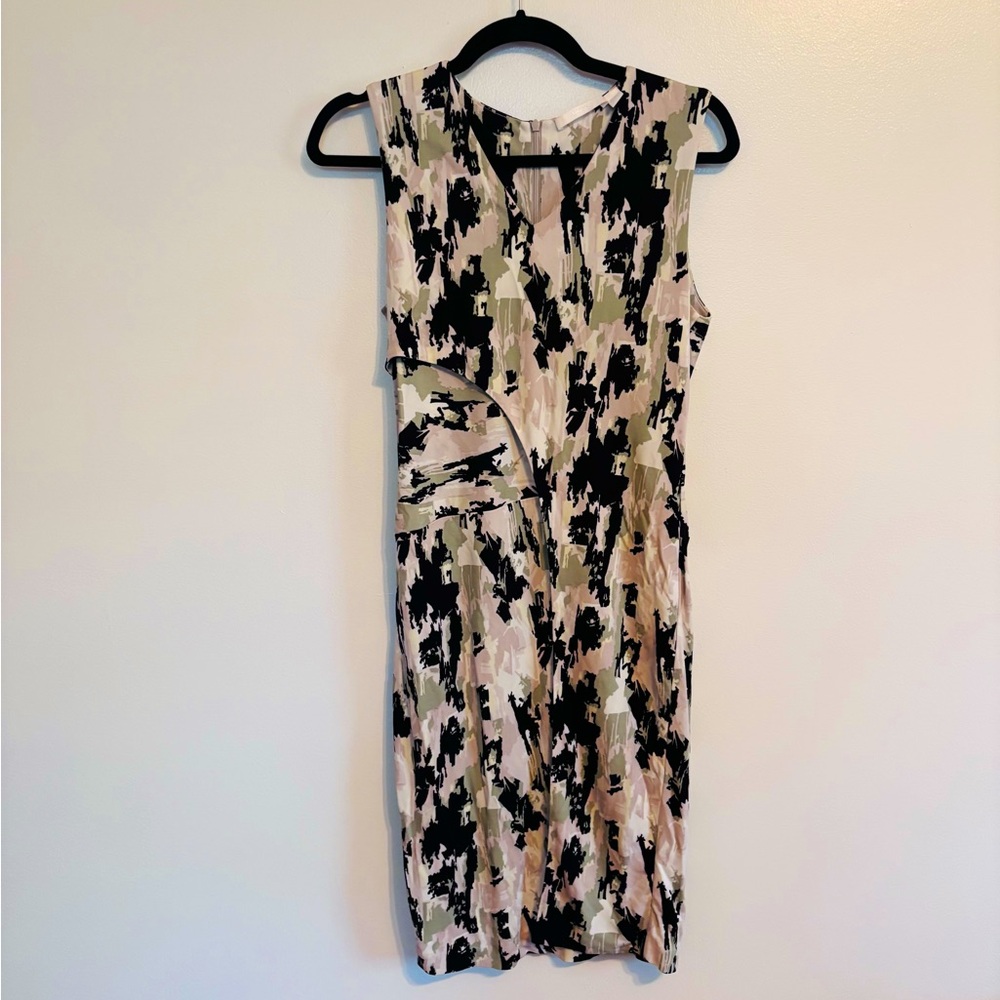 Hugo Boss Women's Abstract Asymmetric Endrisa Faux Wrap Dress size tag removed